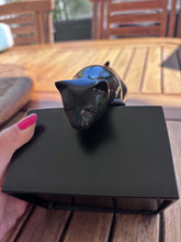 Carica l'immagine nel visualizzatore di Gallery, Urne noire funeraire feline