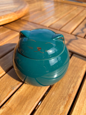 urne chat bleue