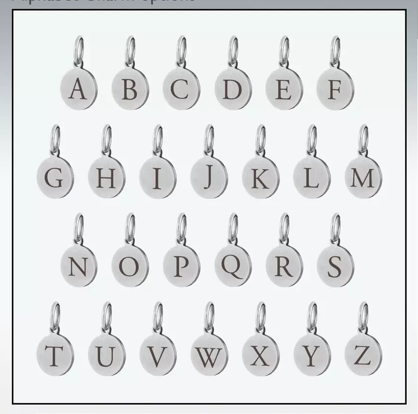 Gioielli con alfabeto 